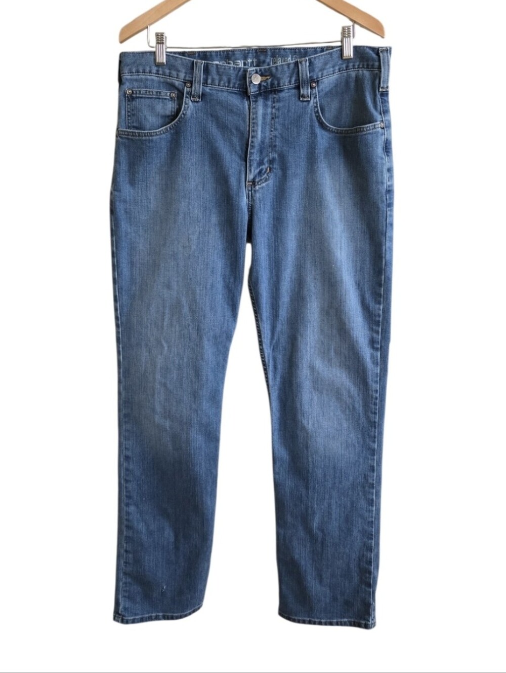 Carhartt Men's Relaxed Fit Rugged Flex Performance Medium Wash Jeans. Size 36x32